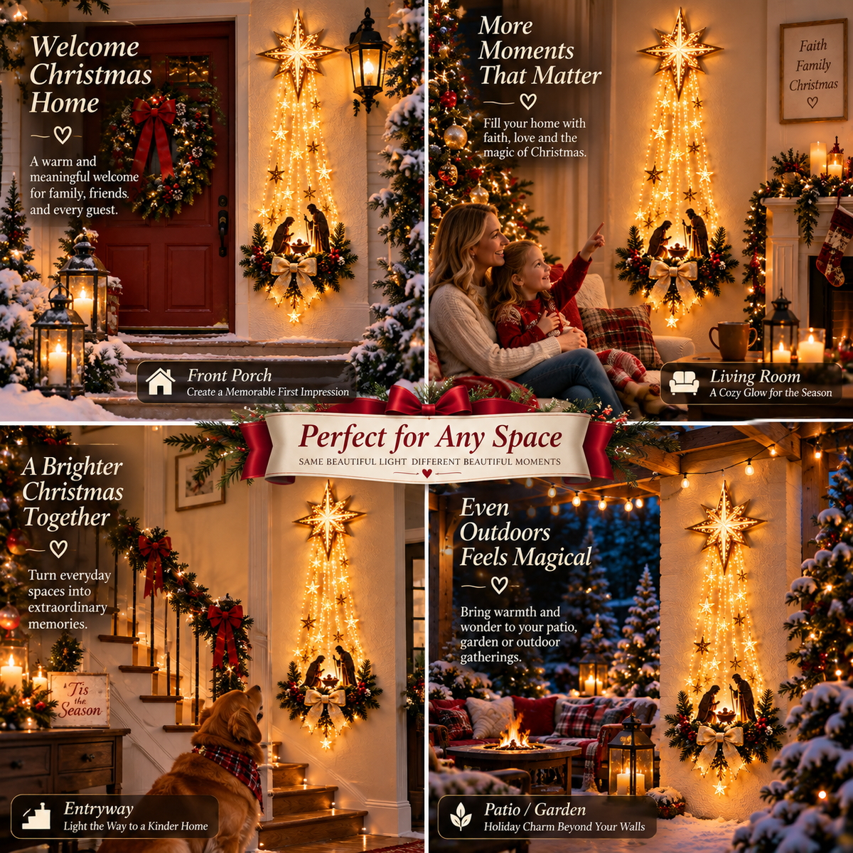 ✨ Last Day — 50% OFF ✨ 🎄✝️ Bethlehem Star Nativity Wall Light — A Beautiful Symbol of Faith